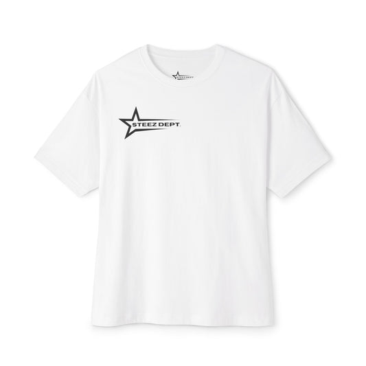 "WHEELIE STEEZ" White Boxy T-Shirt